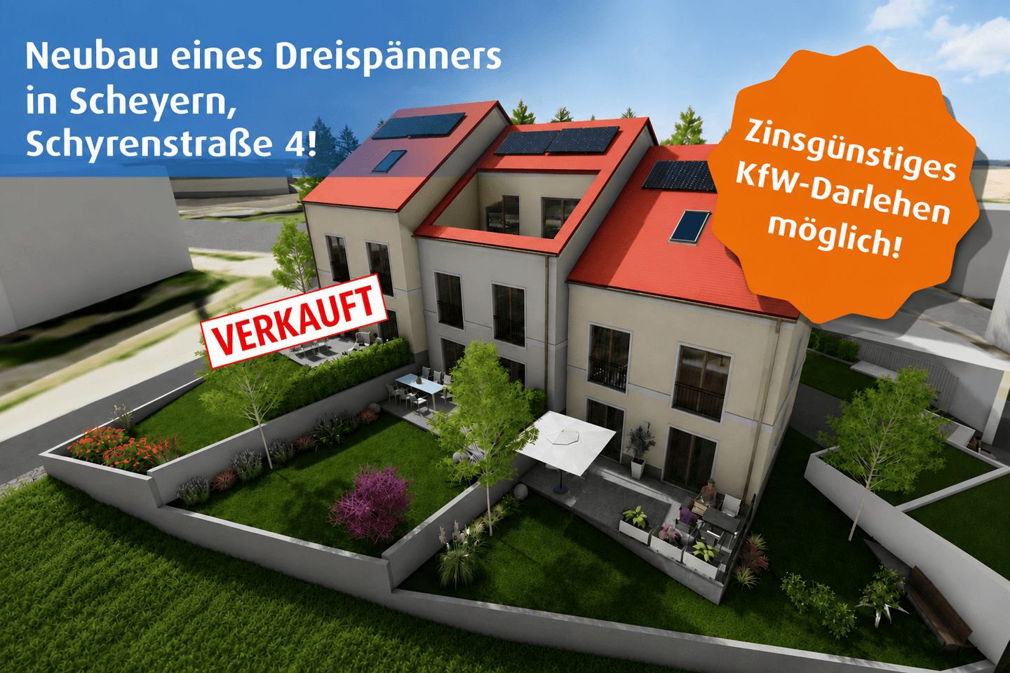 Scheyern! 5-Zimmer-Reihenmittelhaus mit Garten, FBH, elektr. Rollläden, Videosprechanlage, Garage/Stellplatz!, 85298 Scheyern