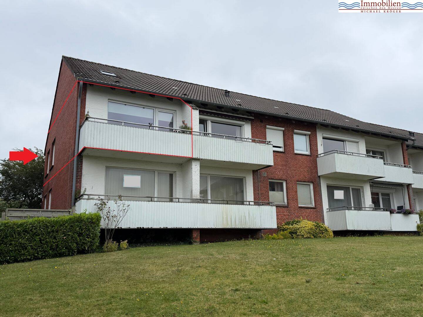 Gepflegte 3-Zimmer-Eigentumswohnung mit Balkon und schönem Blick ins Grüne, 25813 Husum