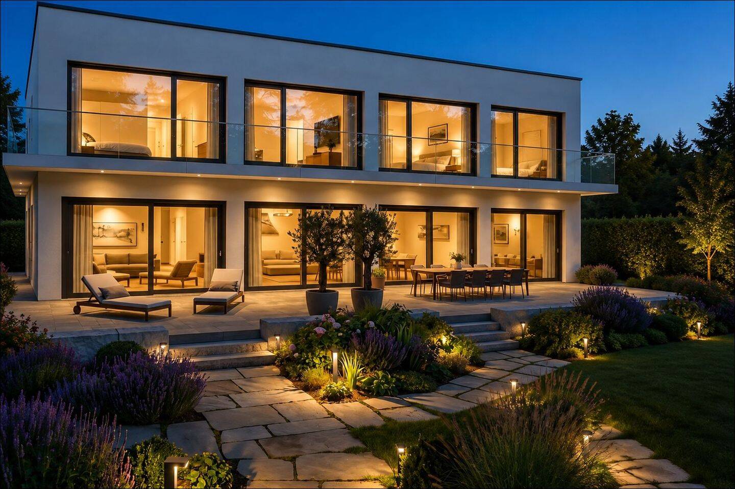 Architektenhaus im Bauhaus-Stil mit 7 Zimmern und 780 m² Grundstück, 63743 Aschaffenburg (Gailbach Innenstadt Obernau Obernauer Kolonie Schweinheim)