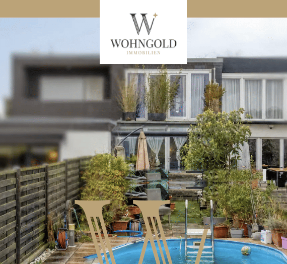 Modern wohnen, entspannt leben: Reihenmittelhaus mit Pool im Garten, 50374 Erftstadt