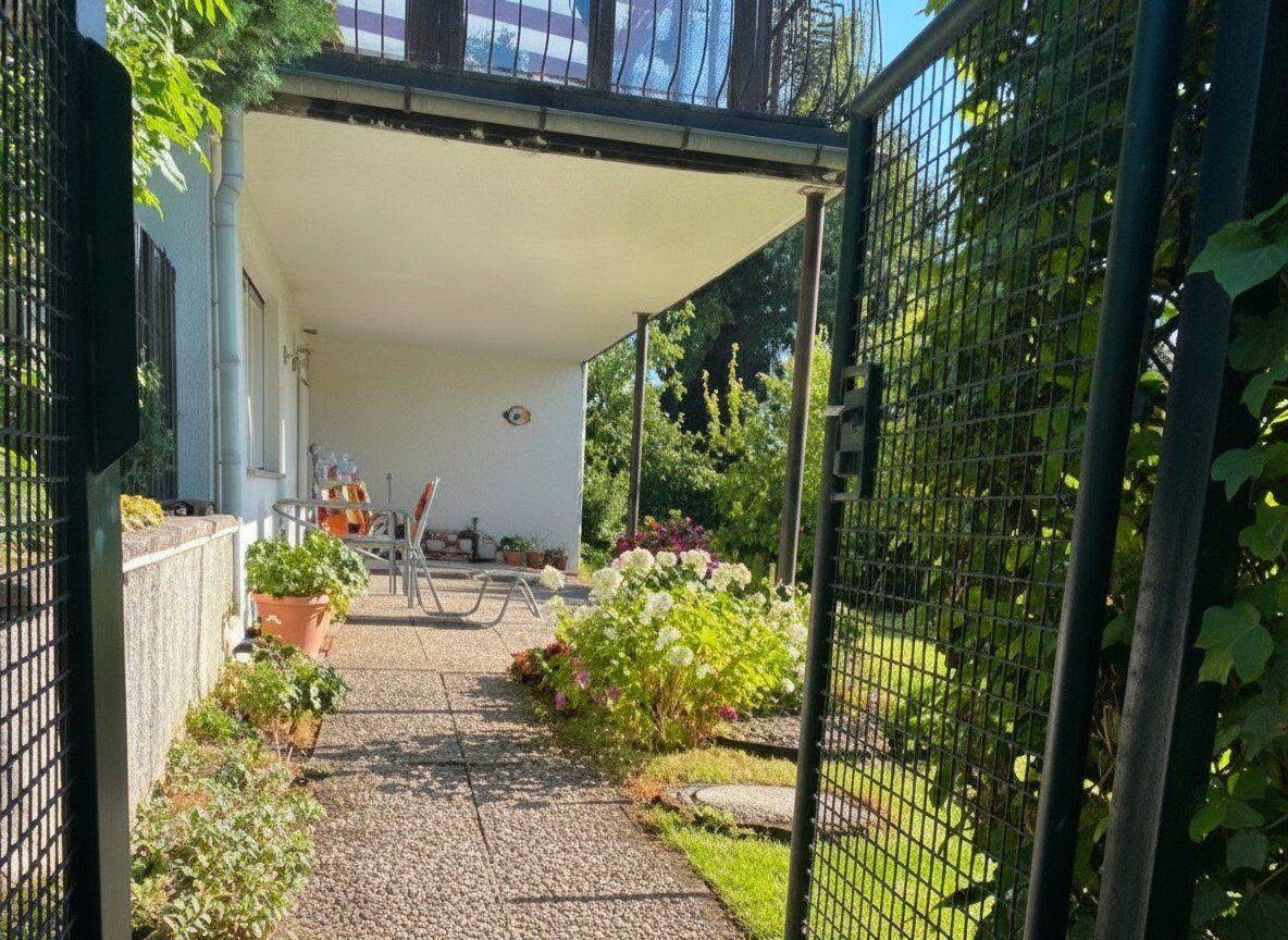Wohnen im Grünen – Helle Wohnung mit eigenem Garten und schönem Ausblick im Schling, 32760 Detmold
