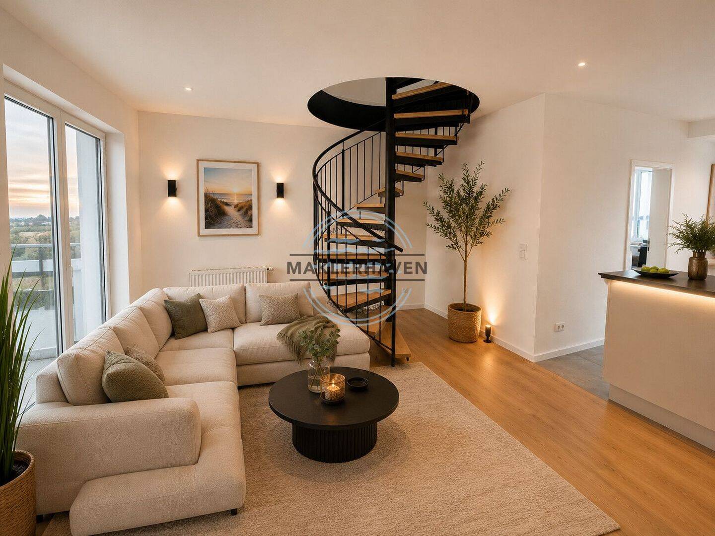 Exklusive Maisonette Traumwohnung mit Turmzimmer, nur wenige Schritte vom Wasser entfernt. Top-Lage, 27476 Cuxhaven