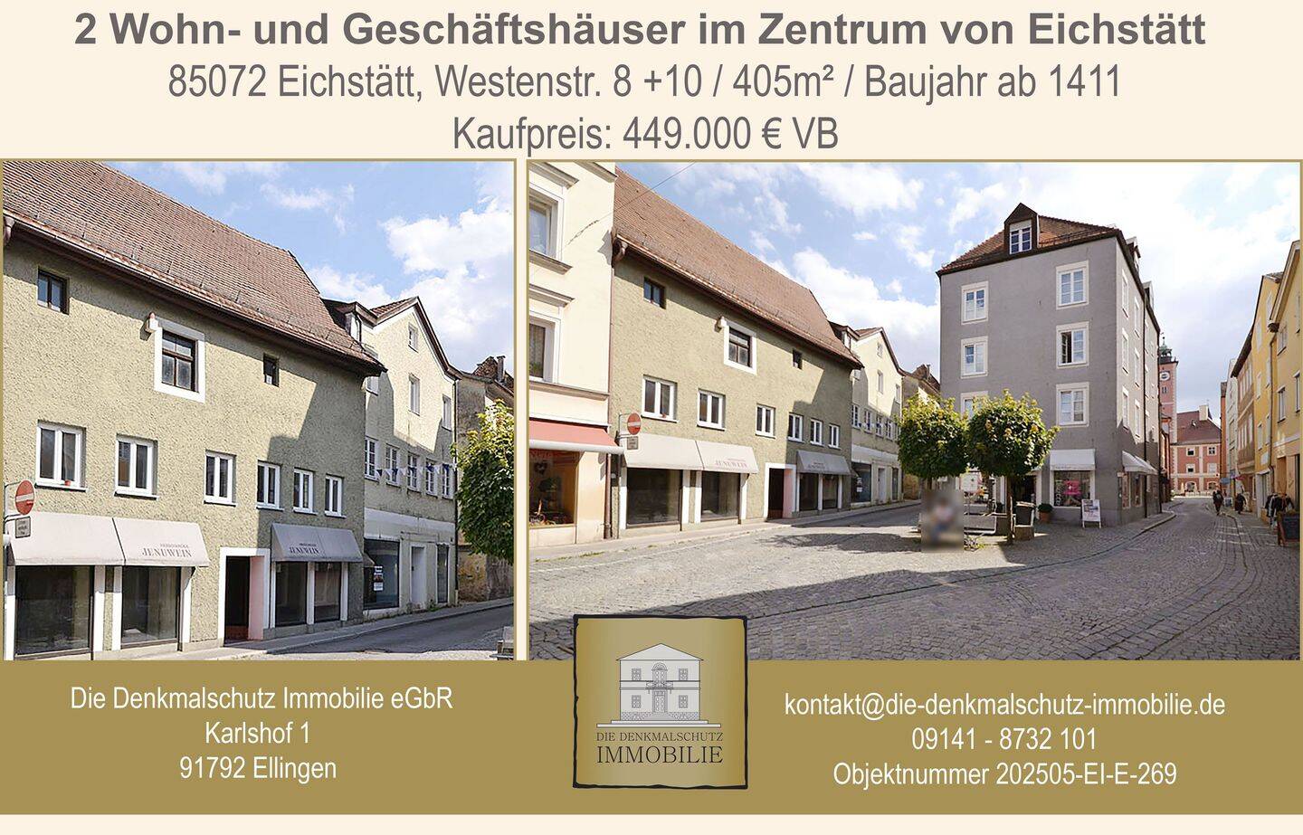 2 Wohn- und Geschäftshäuser im Zentrum von Eichstätt, 85072 Eichstätt