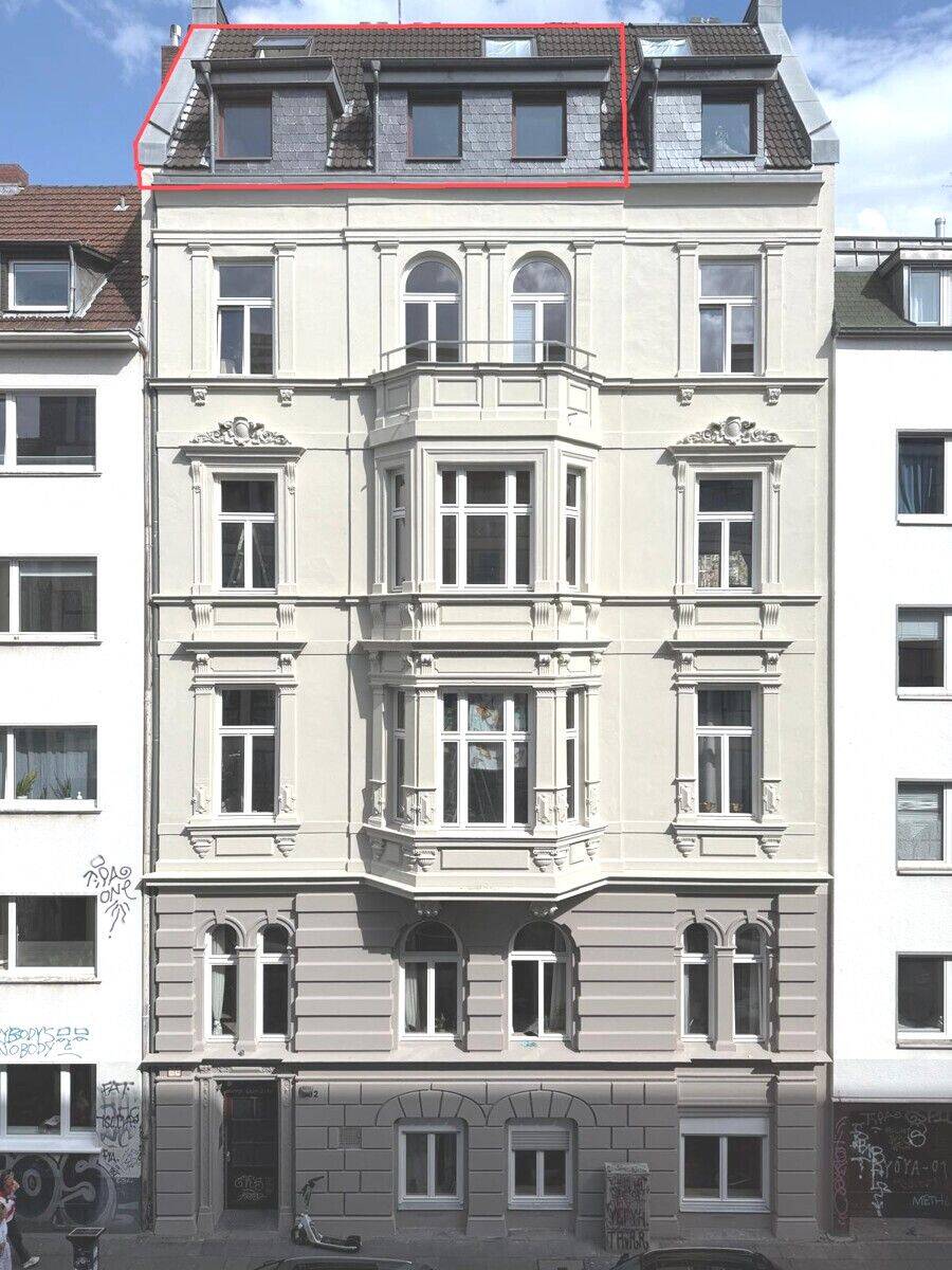 Köln Belgisches Viertel: Sanierte Altbauwohnung im 5. und 6. Obergeschoss als Maisonette