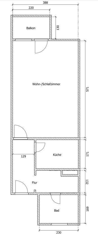 Moderne 1-Zimmer-Wohnung mit EBK, Balkon und Tiefgaragenstellplatz, 9599 Freiberg