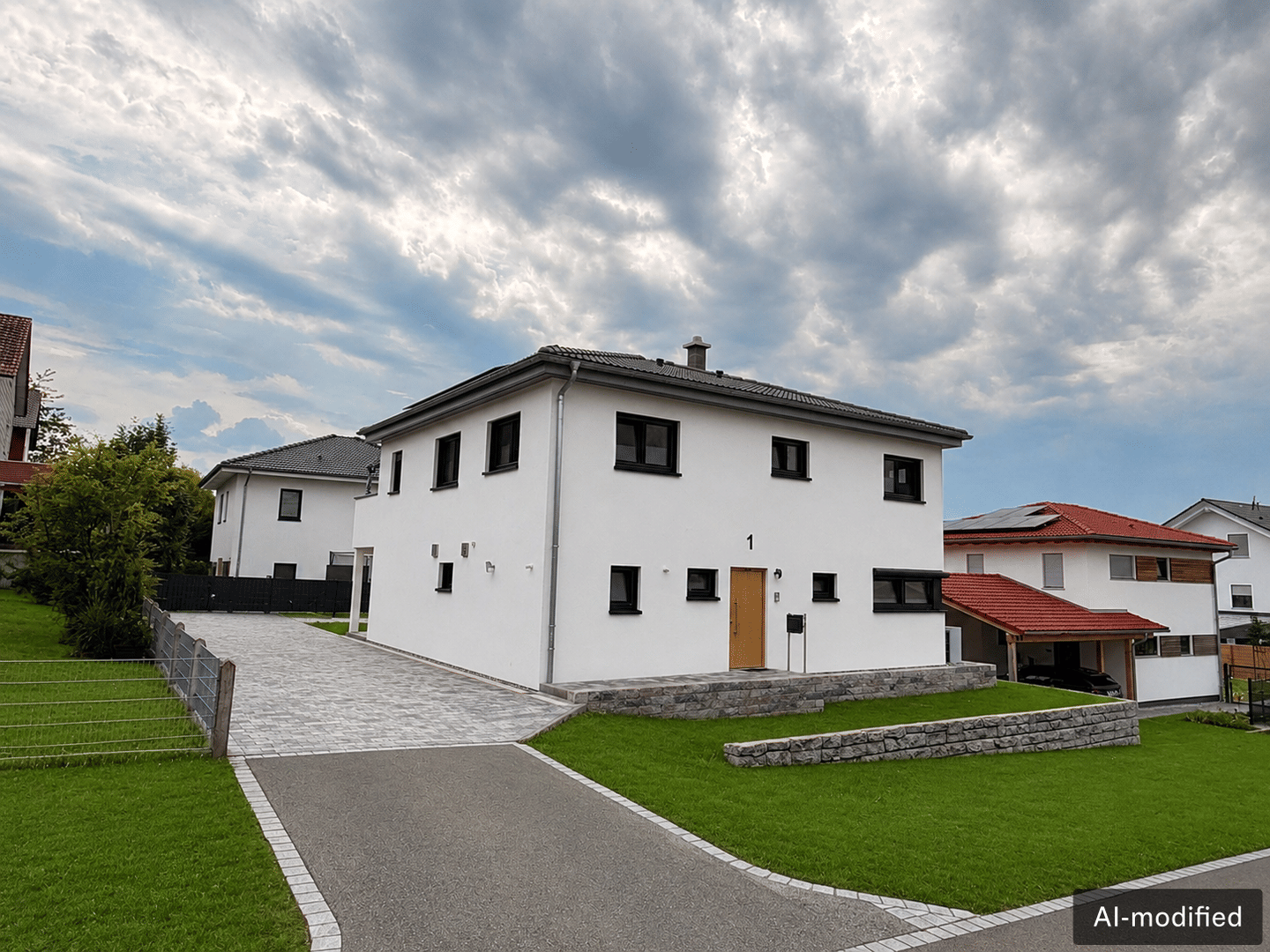 Exklusives Neubauhaus in Boos: Moderne Eleganz, hochwertige Ausstattung, Kamin und großzügige Außenbereiche nahe Memmingen und den Alpen, 87737 Boos