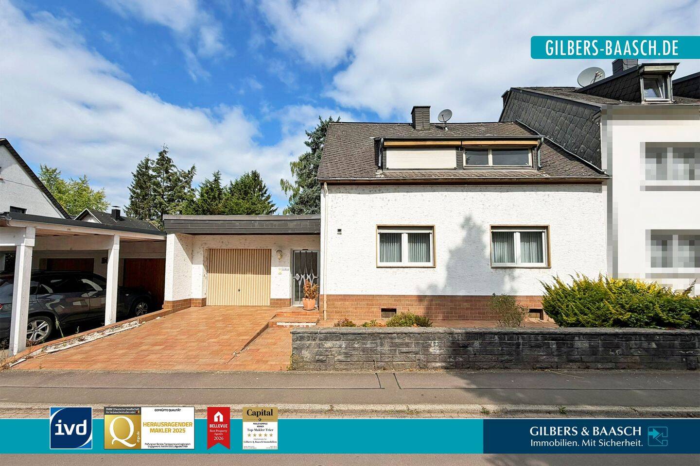 Konz: Einseitig angebautes Einfamilienhaus mit außergewöhnlich großem Grundstück & Garage, 54329 Konz
