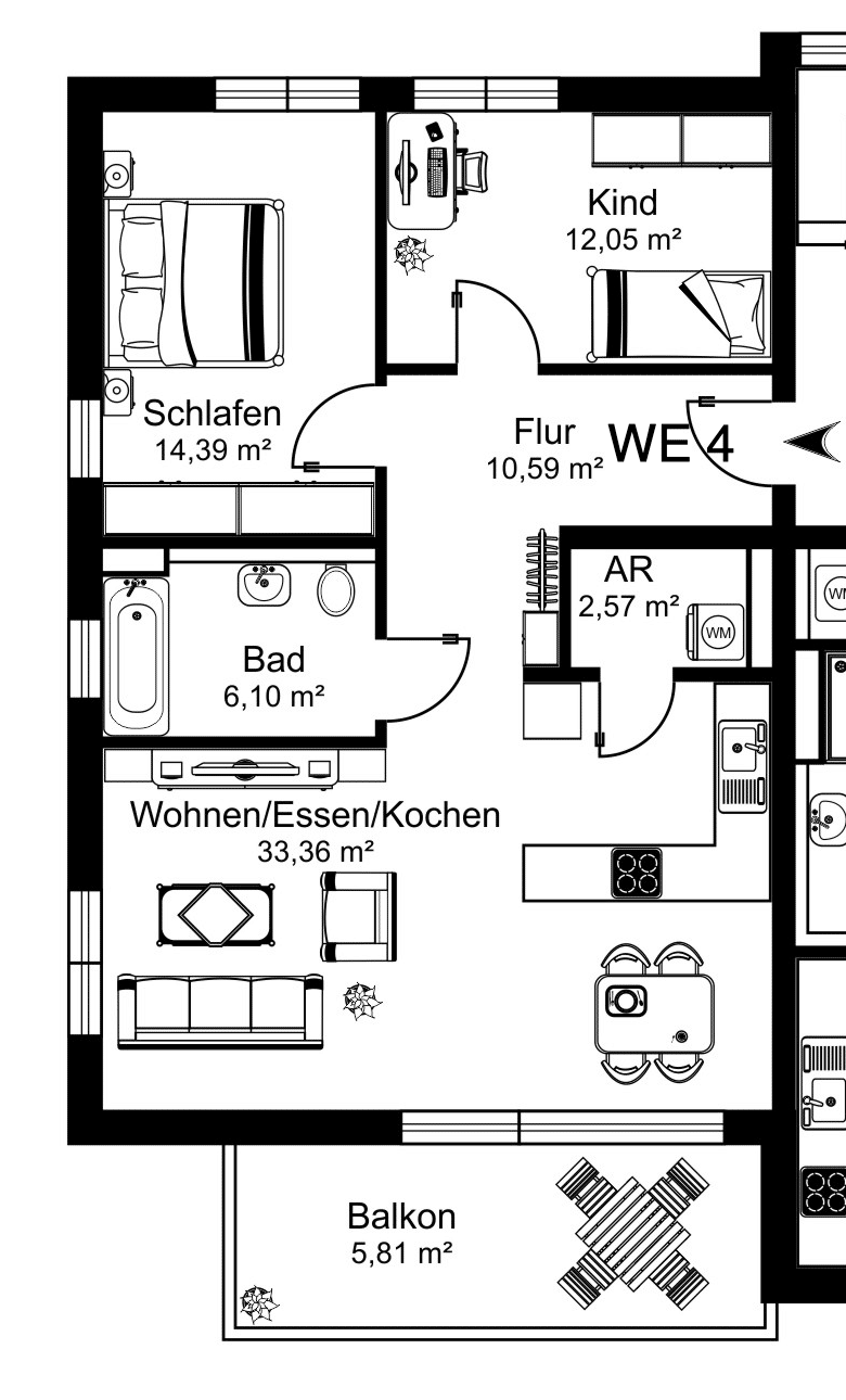 3- Zimmer- Neubauwohnung mit Balkon, 51469 Bergisch Gladbach