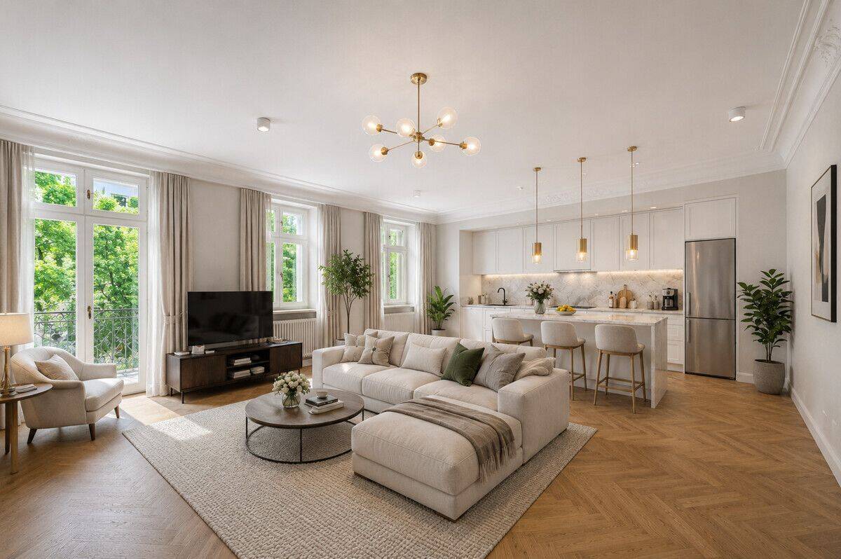 Traumhafte 4-Zimmer-Altbauwohnung mit kleinem Balkon am Schustehrusspark! RENOVIERT & BEZUGSFREI!, 10585 Berlin (Charlottenburg-Wilmersdorf Charlottenburg)