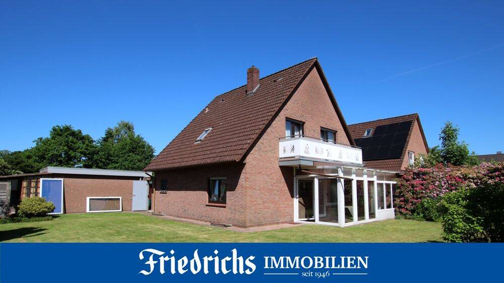 Gepflegtes Einfamilienhaus mit eingegrüntem Garten sowie zwei Garagen in Edewecht-Osterscheps, 26188 Edewecht