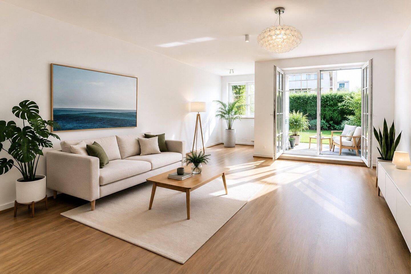 3-Zimmer-Gartenwohnung mit Südterrasse | 102 m² | Energie A | TG | provisionsfrei, 80993 München (Moosach)