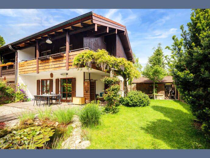Möbliert: Ruhe & Lebensqualität: Doppelhaushälfte mit schönem Garten, 83629 Weyarn
