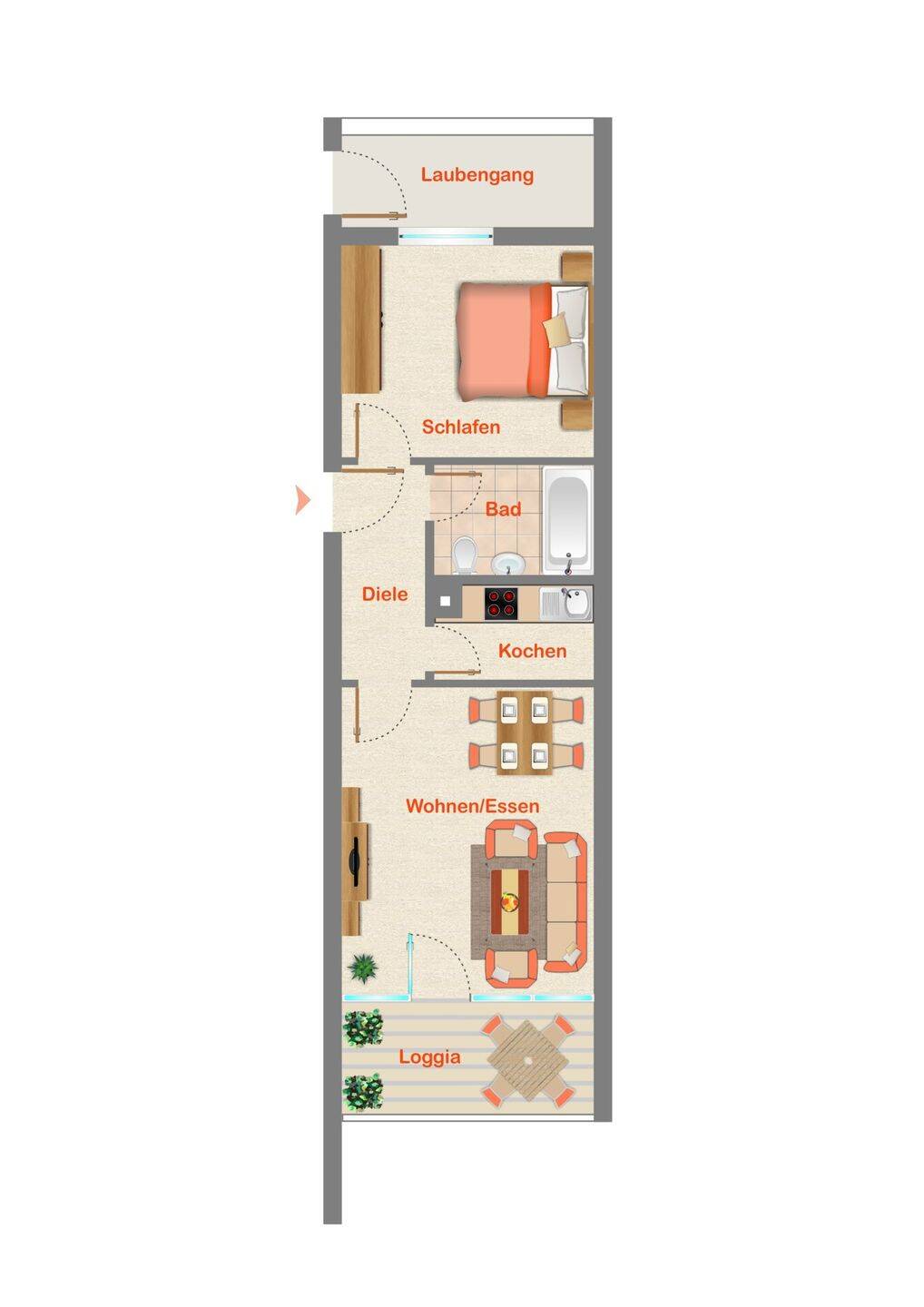 Gemütliche Wohnung mit Balkon und Keller in Ehlscheid, 56581 Ehlscheid