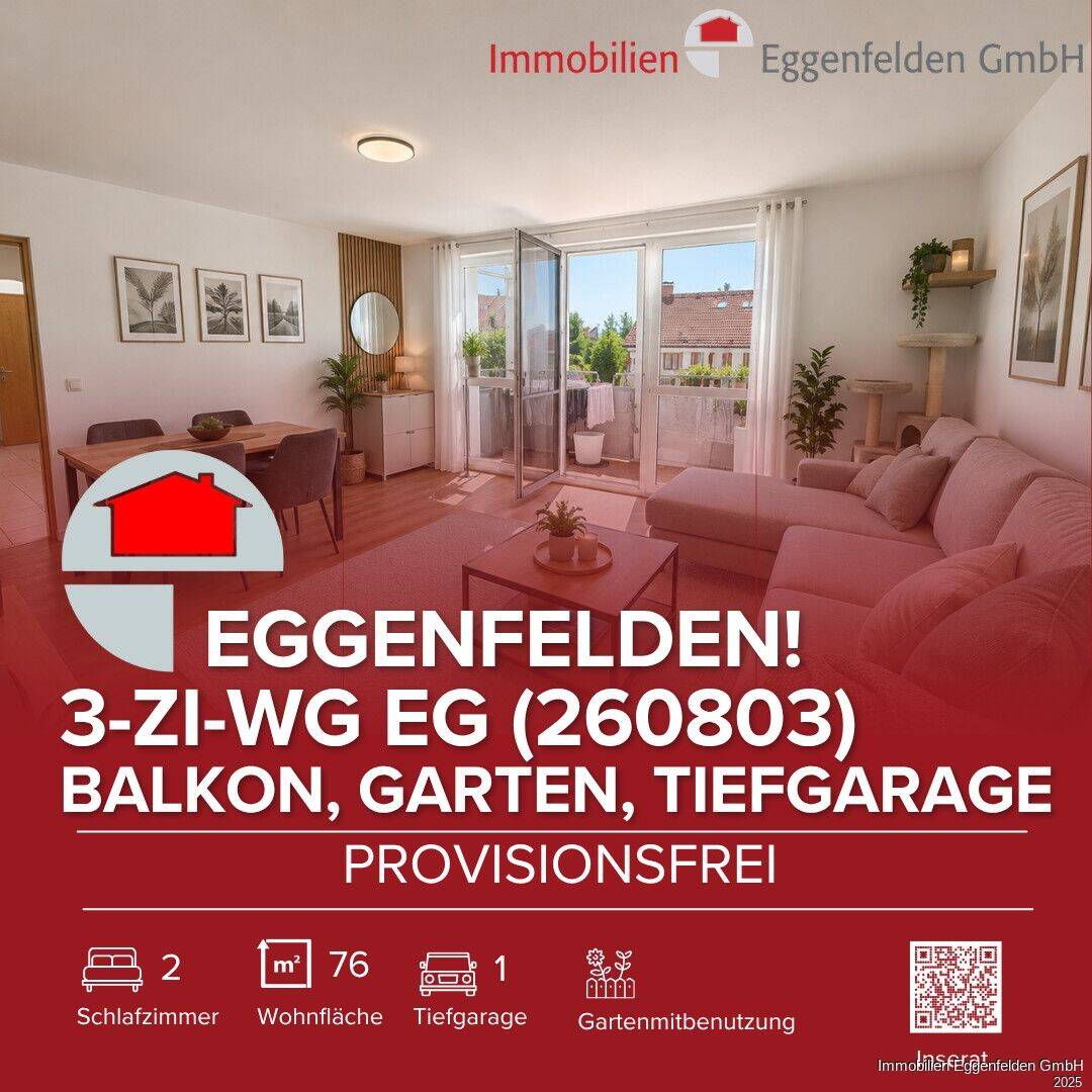 Eggenfelden! 3-Zimmer-Wohnung mit Balkon und Tiefgarage (260803), 84307 Eggenfelden