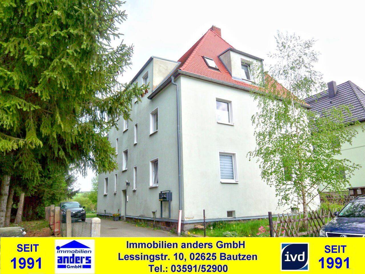 Moderne 2-Raum-Wohnung mit gemeinschaftlichen Wiesengrundstück in Großpostwitz, 2692 Großpostwitz/O.L.