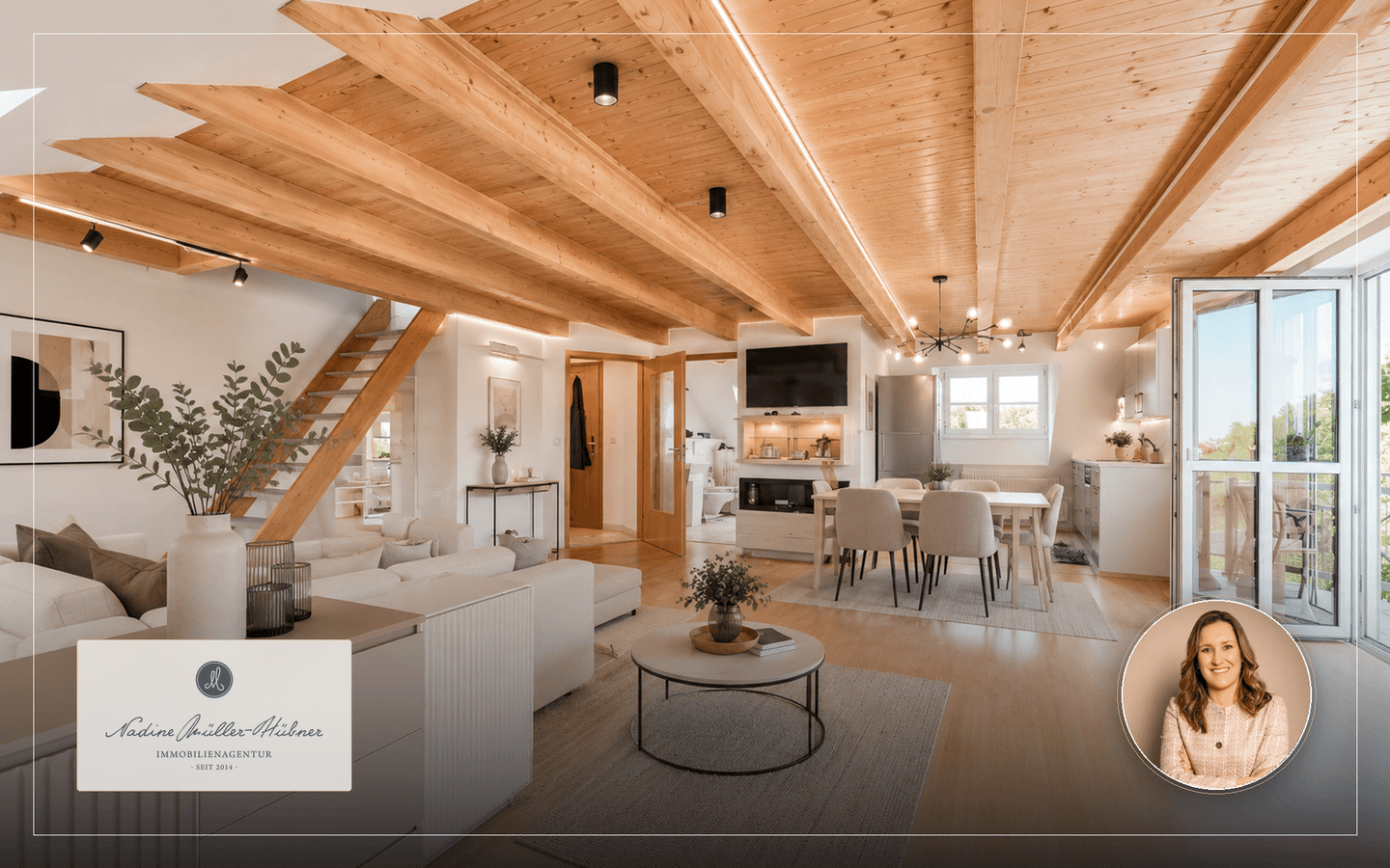 Modernisierte Loftwohnung mit Balkon und ausgebautem Spitzboden in ruhiger Ortsrandlage, 93197 Zeitlarn