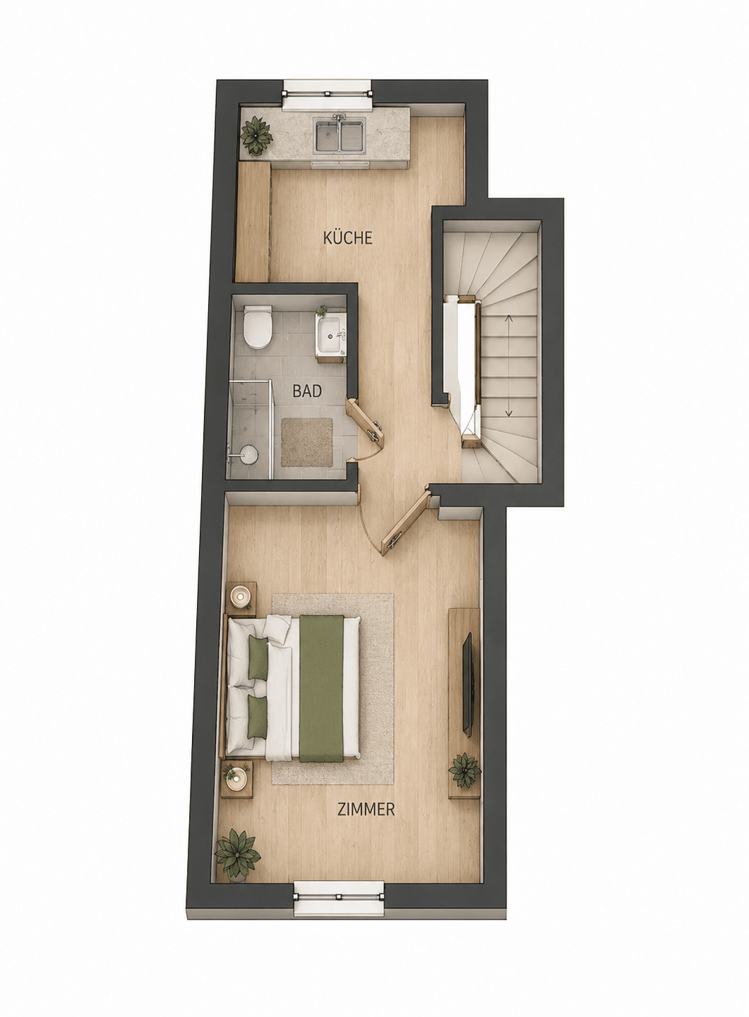 1-Zimmer-Wohnung mit ca. 30 m² in Mannheim-Quadrate, 68159 Mannheim (Jungbusch Mühlauhafen Quadrate)