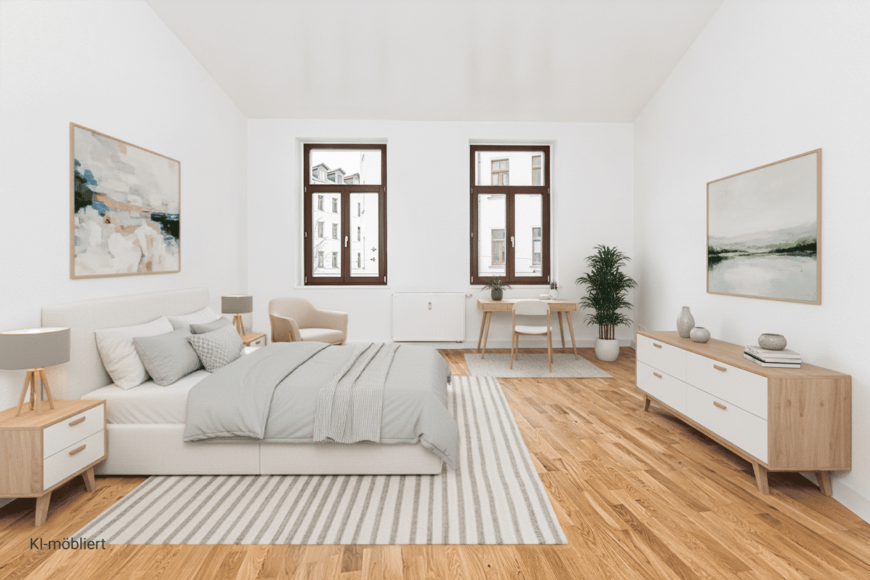 Renoviertes Altbau-Apartment mit Echtholzparkett und Tageslichtbad