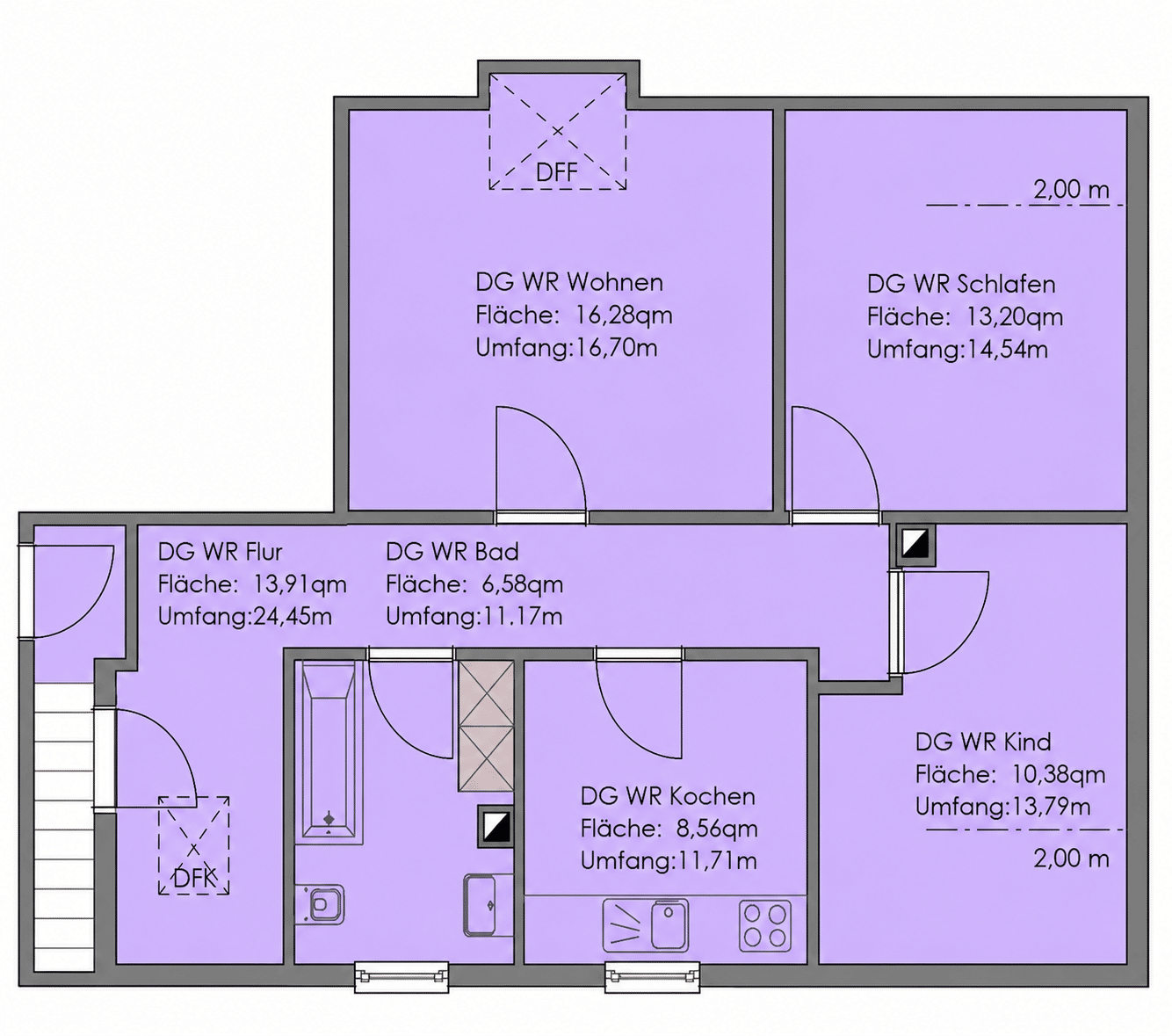 Helle Dachgeschosswohnung in Estenfeld – frisch renoviert, 97230 Estenfeld