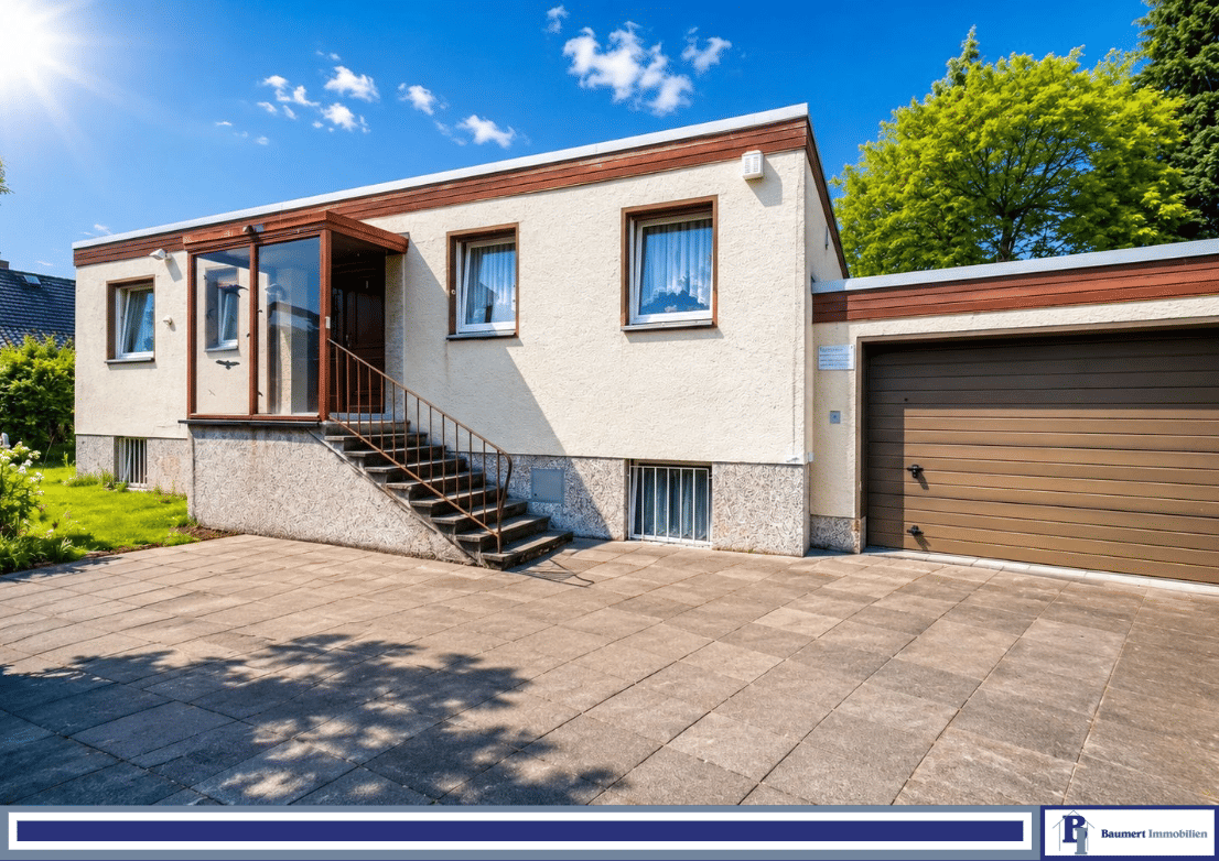 Familienidylle in Britz: Bungalow mit Sauna, Pool und vielseitigem Kellerbereich, 12347 Berlin (Neukölln)