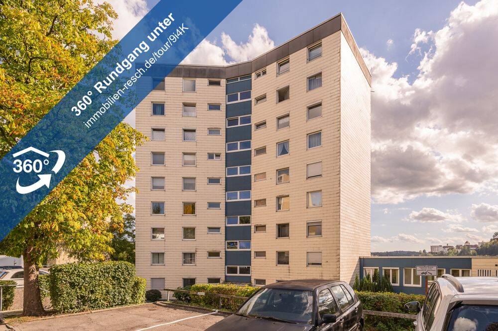 Großzügige 2-Zimmer-Wohnung mit natürlich belichteter Küche, Tageslichtbad und geräumigen Balkon, 94034 Passau (Altstadt Grubweg Hacklberg Hals)
