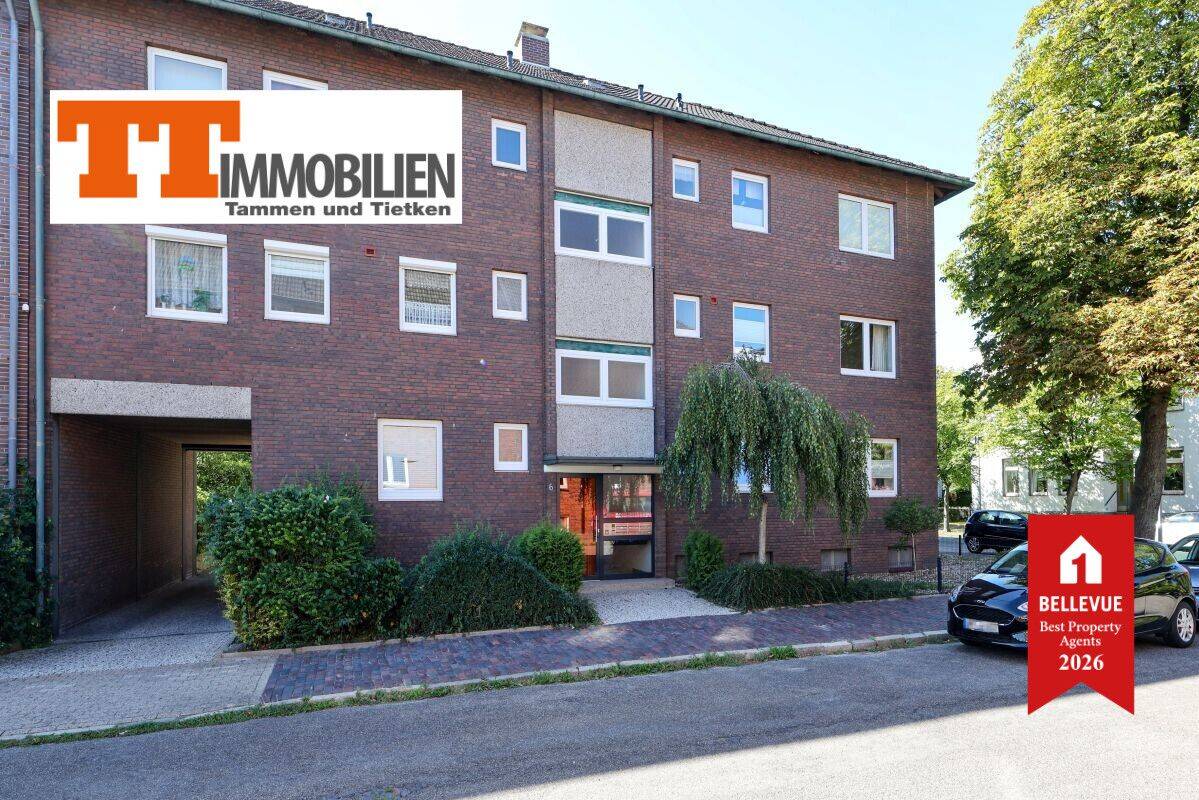 TT: Wilhelmshavener Südstadt: 3 Zimmer, Süd-West-Balkon und ganz nah am Wasser!, 26382 Wilhelmshaven (Bant Heppens Innenhafen Innenstadt Siebethsburg)