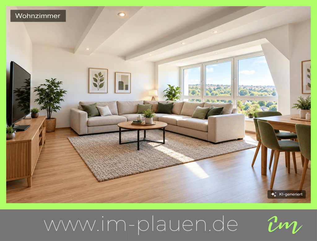 Großzügige 4-Raum-Wohnung mit Westbalkon & Weitblick in Plauen-Südvorstadt, 8527 Plauen