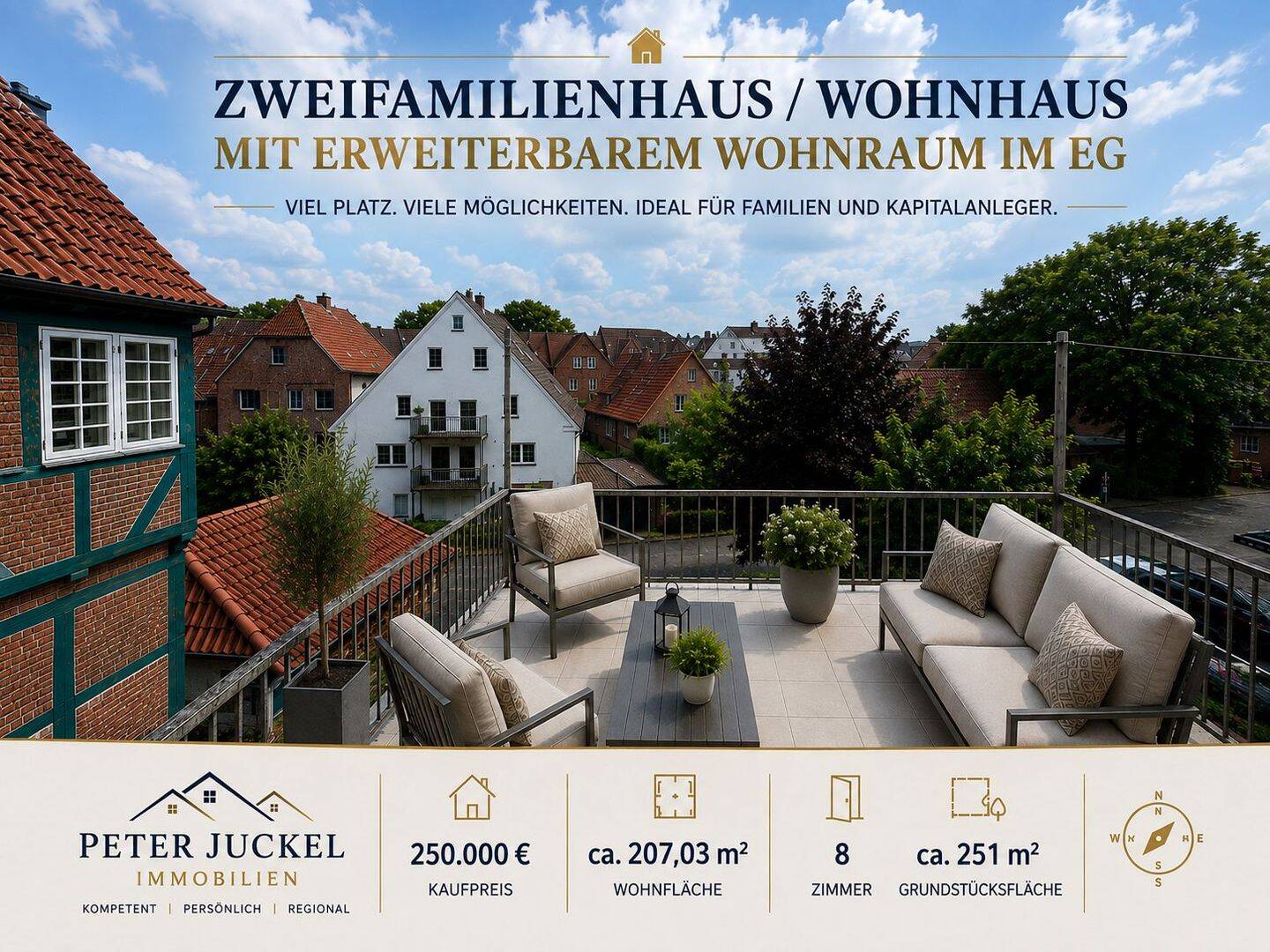 Zweifamilienhaus / Wohnhaus mit erweiterbarem Wohnraum im EG, 25554 Wilster