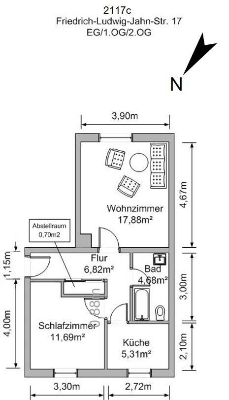 2-Raum-Wohnung mit Einbauküche sucht Nachmieter!, 9350 Lichtenstein/Sa.