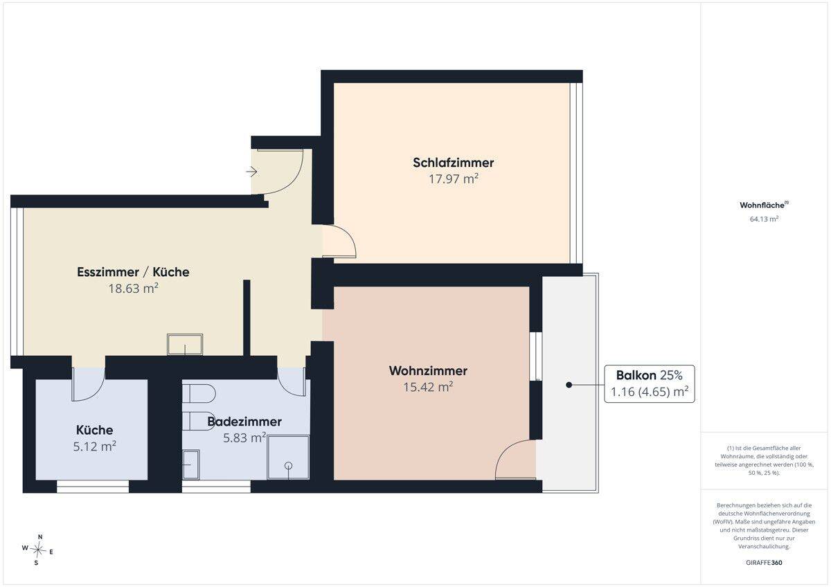 Helle Wohnung – Gute Lage, 67240 Bobenheim-Roxheim