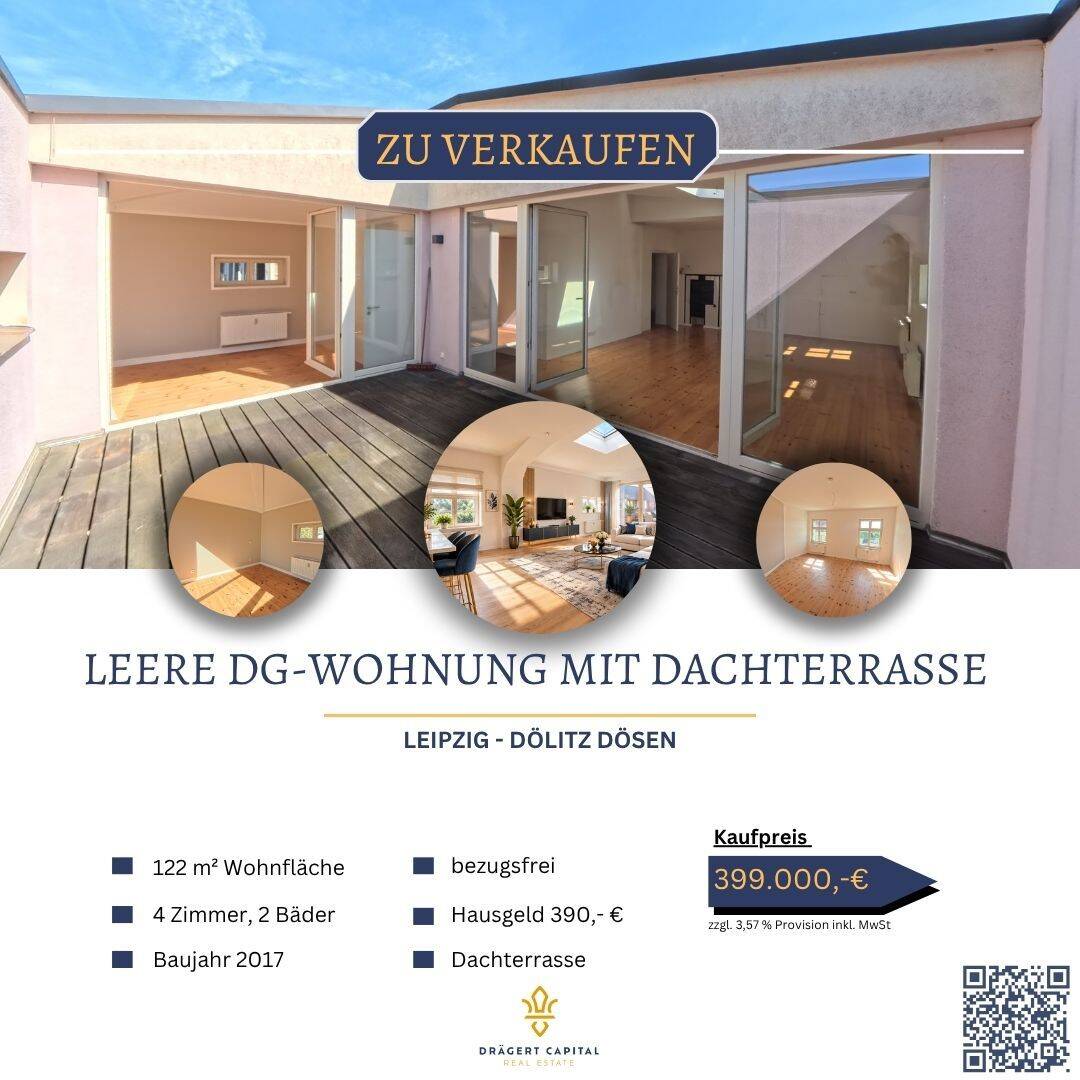 Bezugsfreies Dachgeschoß im Altbau mit Neubau-Standard! Einziehen, wohlfühlen und Zuhause sein!, 4279 Leipzig (Dölitz-Dösen Lößnig)