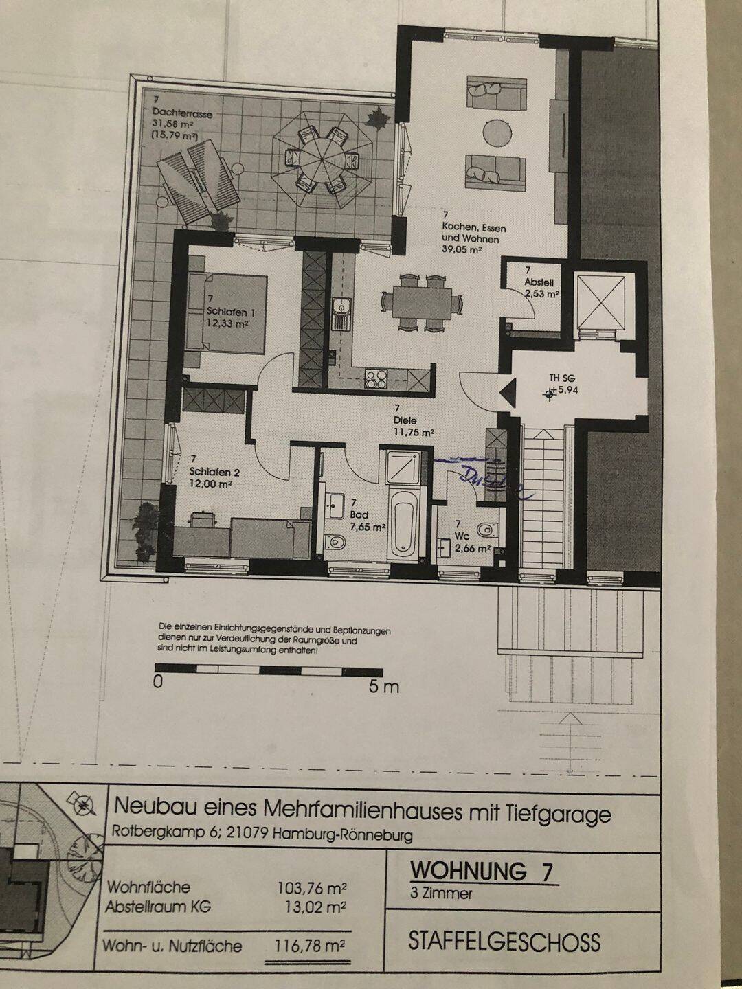 Super Penthousewohnung in Alt-Rönneburg (Sackgasse), 21079 Hamburg (Harburg)