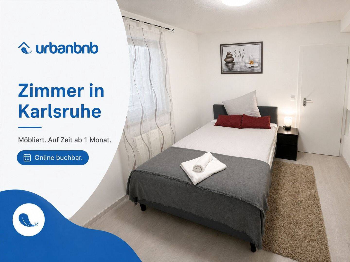 Zimmer frei in Karlsruhe – Kurzzeitmiete ab 1 Monat, 76227 Karlsruhe (Durlach Hohenwettersbach Stupferich)