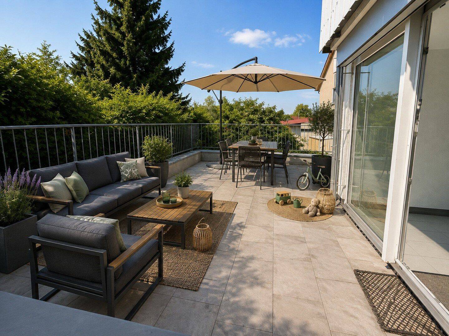 3,5 Zimmerwohnung. EG, Terrasse, Stellplatz + TG. Barrierearm provisionsfrei von privat ohne Makler, 74196 Neuenstadt am Kocher
