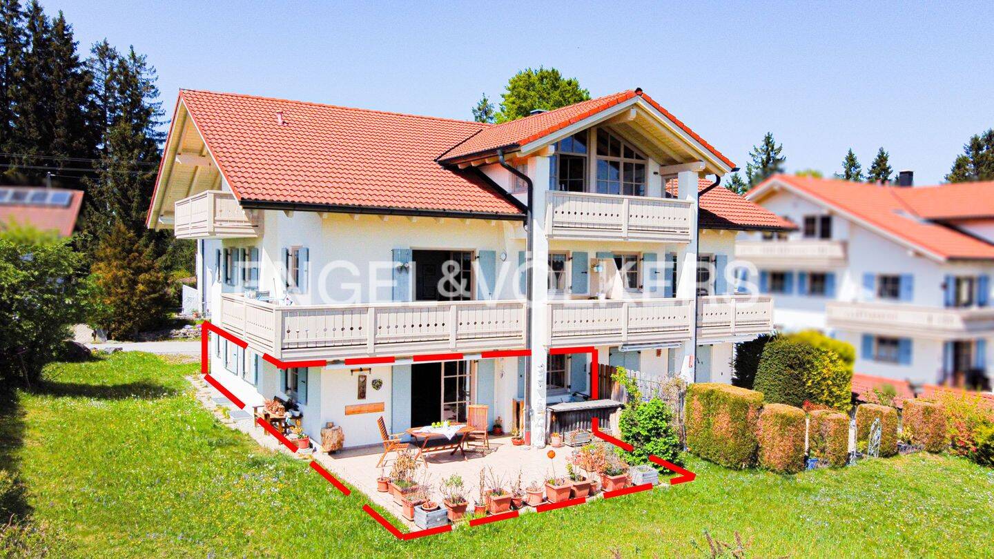 Bergluft schnuppern, Panorama genießen: Erdgeschosswohnung mit Terrasse, 86983 Lechbruck am See