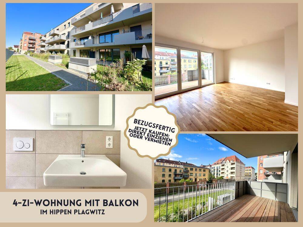 Bezugsfertige 4-Zi-Wohnung mit Balkon I Aktion: Gratis Küche! I Schicke Wohnanlage I Gäste-WC I Moderne Ausstattung I Neubau