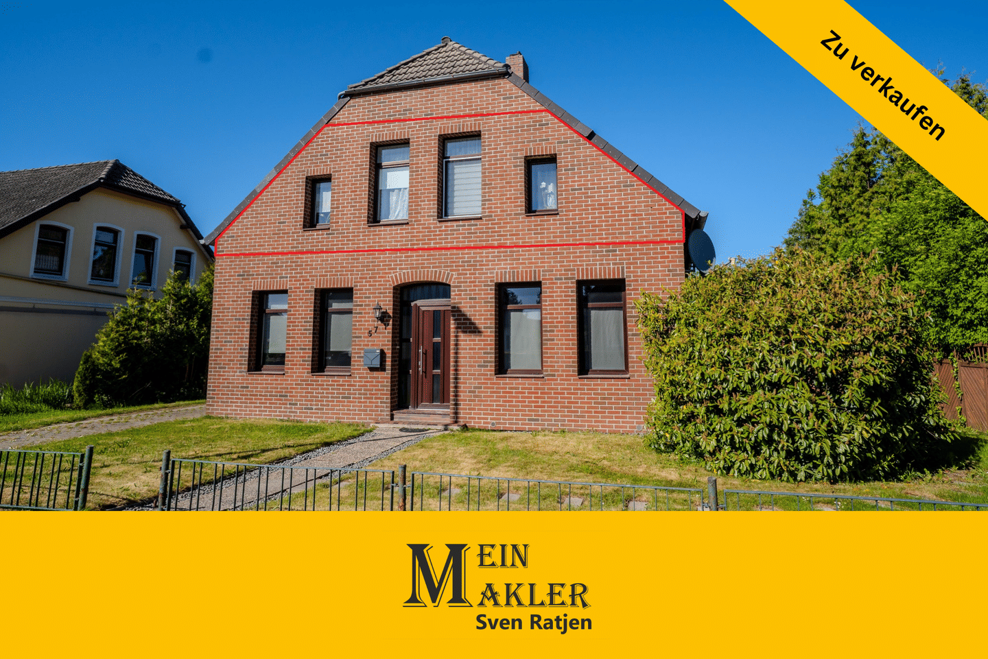 PROVISIONSFREI Obergeschosswohnung mit großem Gartenanteil und Garage in Abbehausen, 26954 Nordenham