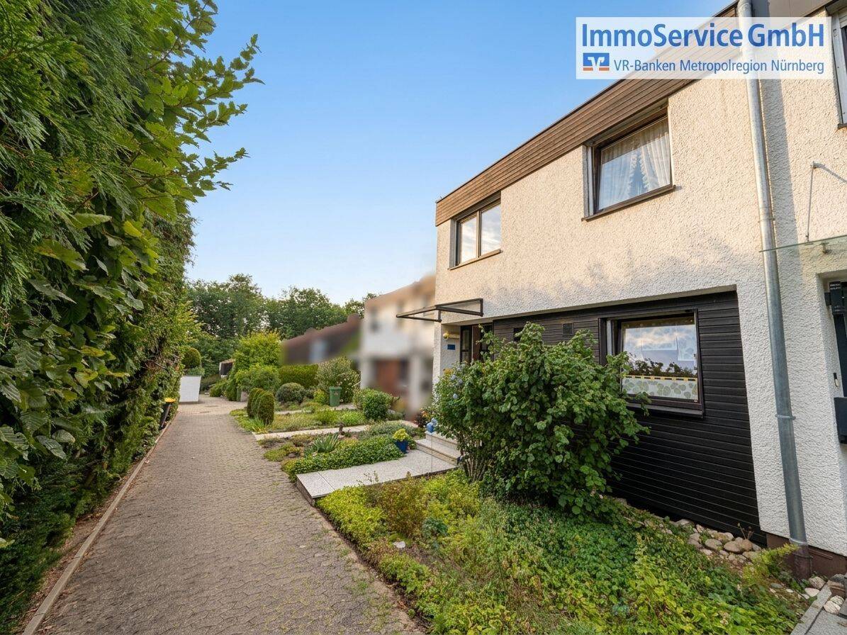 Gepflegtes Reihenmittelhaus mit Garten und Garage in ruhiger Wohnlage, 90547 Stein