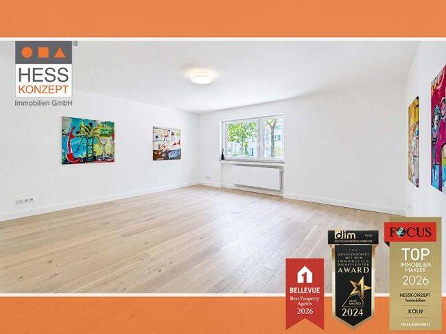 MODERIERTER PROFI-FILM: Frisch saniert + zentral: 2-Zimmer Wohnung mit Küche + Garagenstellplatz!, 50935 Köln (Lindenthal Junkersdorf Sülz)