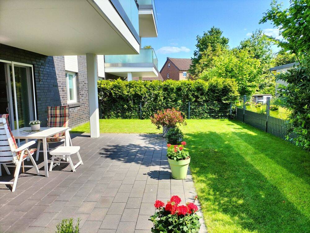 Wohnkomfort auf einer Ebene: Erdgeschosswohnung mit Terrasse, Garten & Garage, 47239 Duisburg (Rumeln-Kaldenhausen)