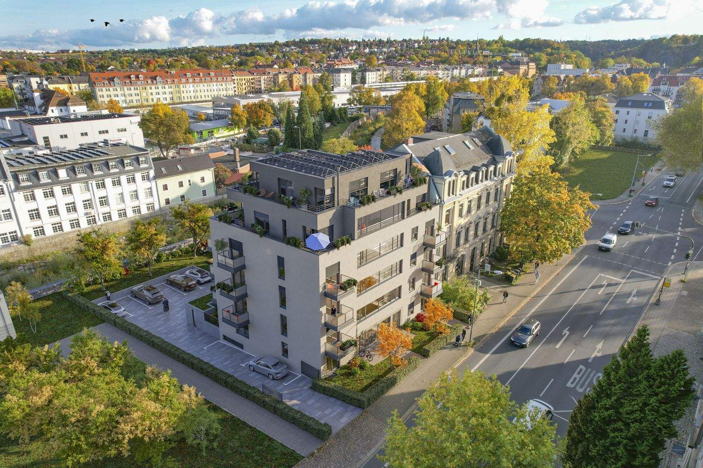 NEU: PROJEKT CAMPUSLIVING AN DER WEIßERITZ (KfW-40-QNG), 1159 Dresden