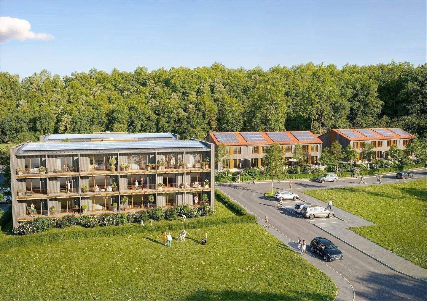 Neubau: Terrassen-Eigentumswohnung mit 3 Zimmern, 91623 Sachsen b. Ansbach