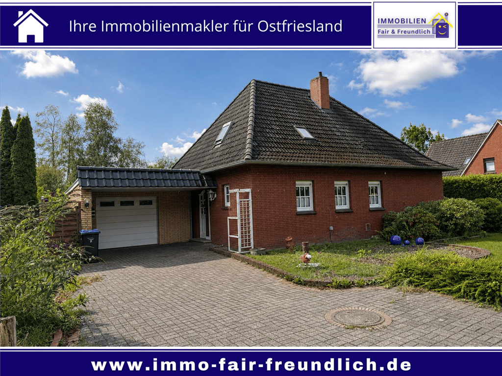 Einfamilienhaus mit Garage, Sommergarten und Kamin in Hesel – Beningafehn, 26835 Hesel