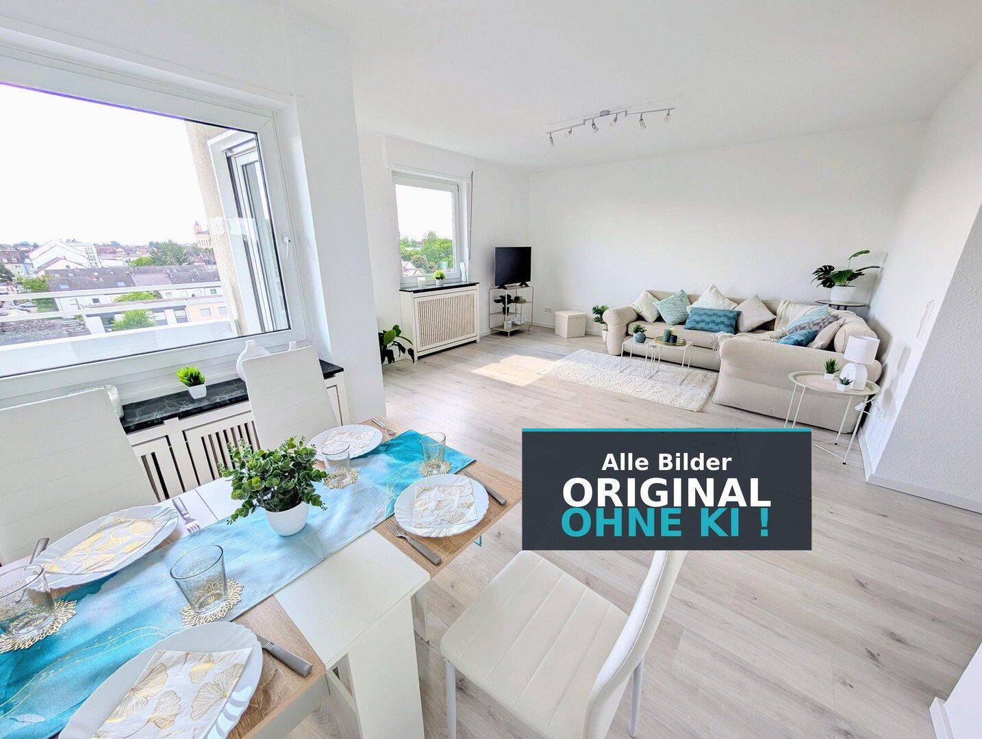PROVISIONSFREI – sofort einziehen – Helle 3-Zimmerwohnung mit Blick zur Pfalz, komplett renoviert, 67071 Ludwigshafen am Rhein (Oggersheim Ruchheim)