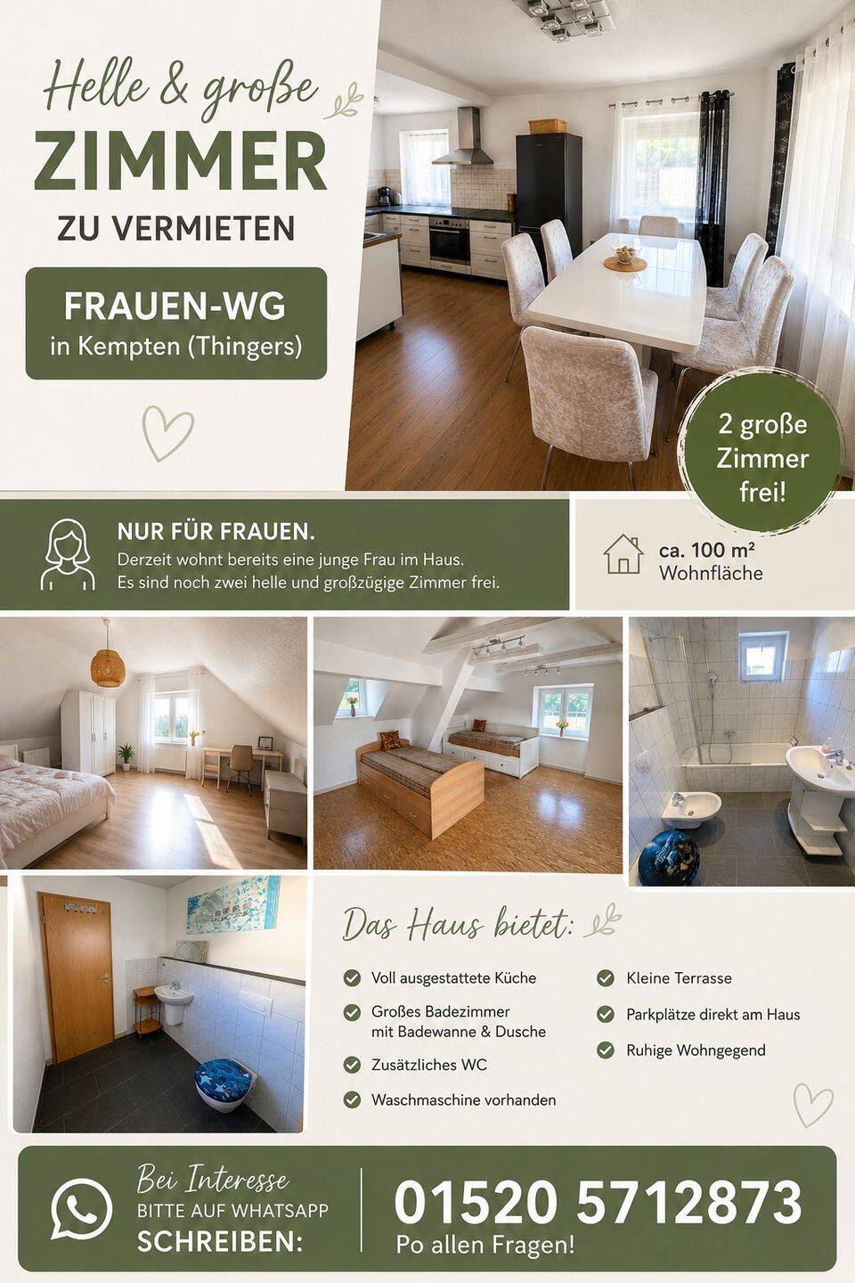WG-Zimmer, 3 Zimmer, 22 m², in Kempten (Allgäu), 87439 Kempten (Allgäu)