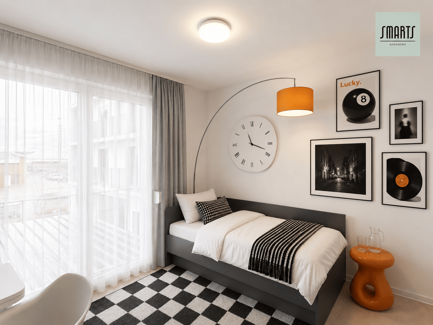 Modernes 1-Zimmer-Apartment, 90478 Nürnberg (Dutzendteich Gleißhammer Glockenhof Sankt Peter Zerzabelshof)