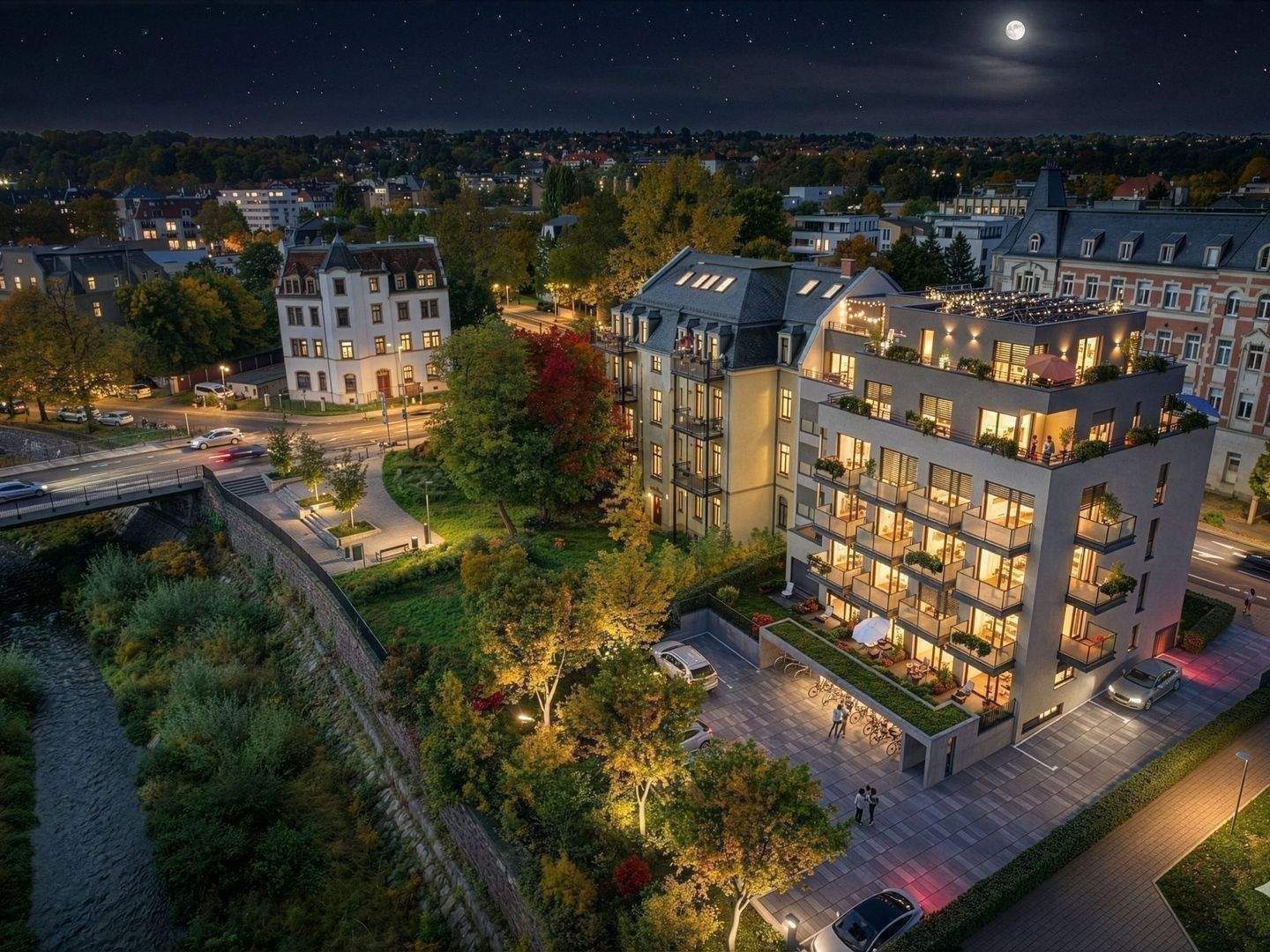 NEU: PROJEKT CAMPUSLIVING AN DER WEIßERITZ (KfW-40-QNG), 1159 Dresden