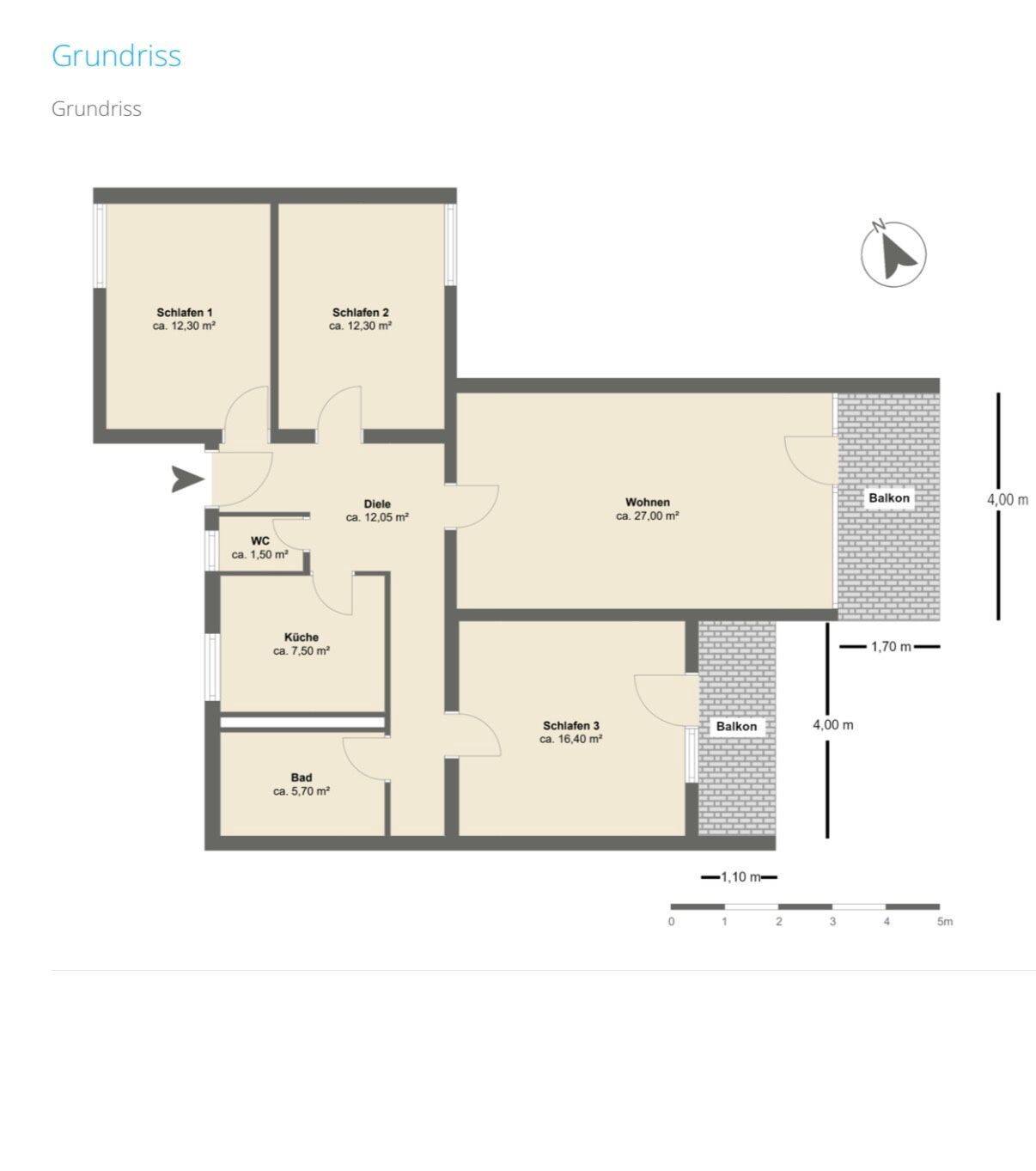 Großzügige 4-Zimmer-Wohnung mit 2 Balkonen und Aufzug in Bielefeld-Senne, 33659 Bielefeld (Senne)