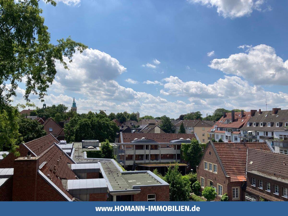 Blick über das Kreuzviertel – Maximilianstraße an der Aa, 48147 Münster (Centrum Wienburg Wolbeck)
