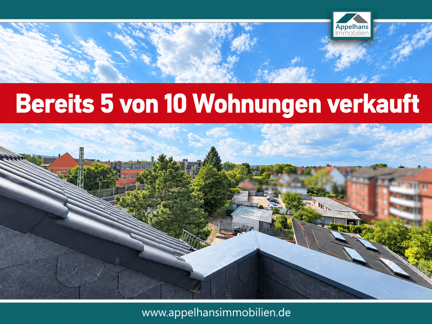 Erstbezug: Stilvoll ausgebaute Dachgeschosswohnung mit Loggia, 49080 Osnabrück (Kalkhügel Wüste)